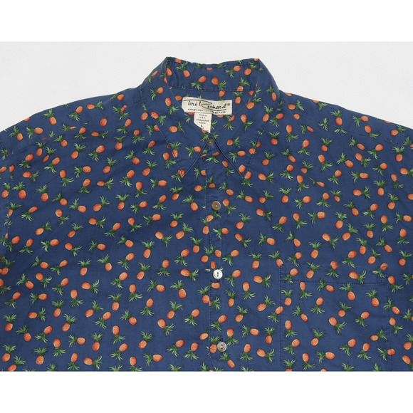 Tori Richard Men's Short Sleeve Button Front Pineapple Print Shirt Size Large - Picture 2 of 5